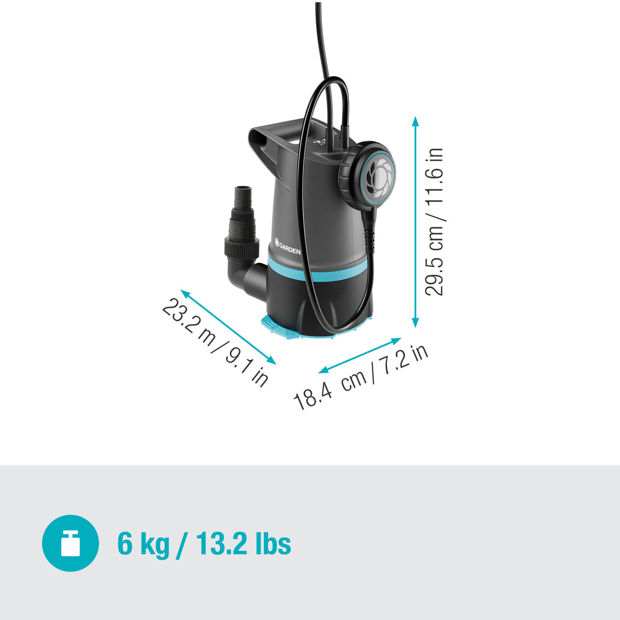 Pompe à eau propre et sale Gardena 17500 basic - 09018-47