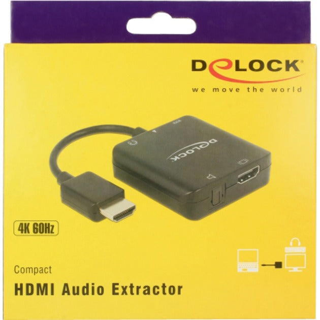 Delock HDMI audio extractor compact adapter (black, 0.3 meter, 4K 60Hz)