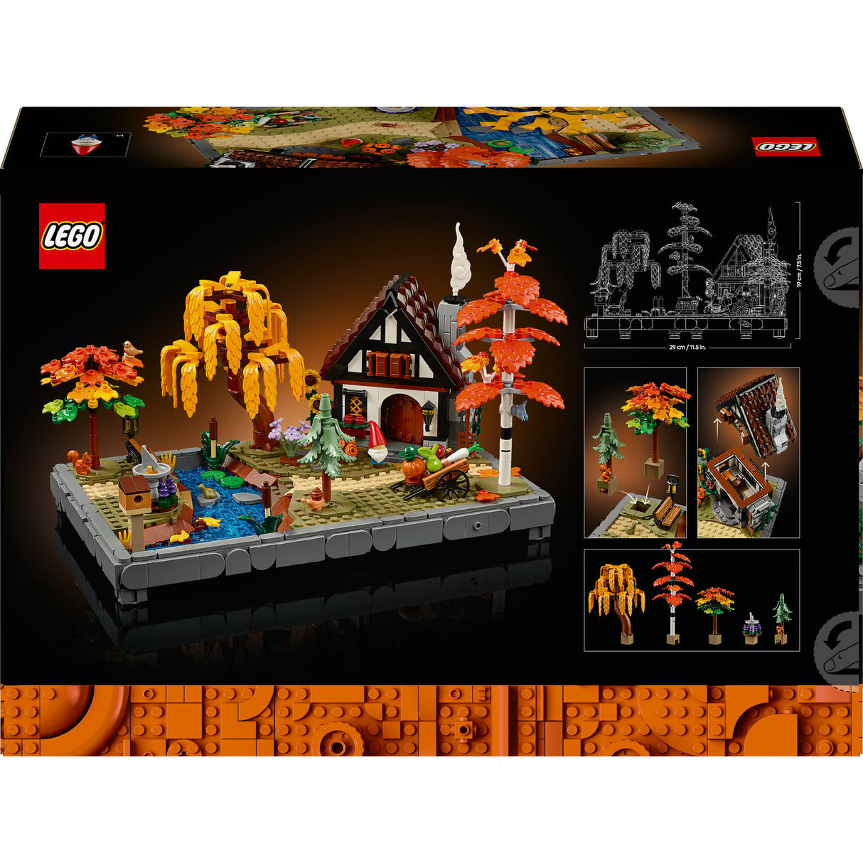 Lego icônes 11372 jardin d'automne avec chalet