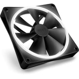 Nzxt F140 RGB Duo Case Fan (Black, 140 x 140 x 25 mm, PWM, Controller Not Included)