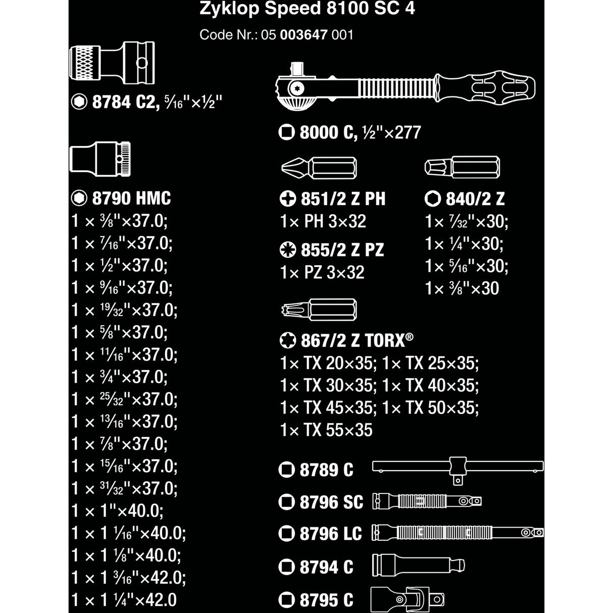 WAA 8100 SC 4 Zyklop Ratelset