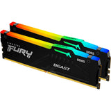 Kingston Fury 32 GB DDR5-6000 (2x 16 GB) Memory Kit (Black, KF560C30BBEAK2-32, Beast RGB, XMP, EXPO)