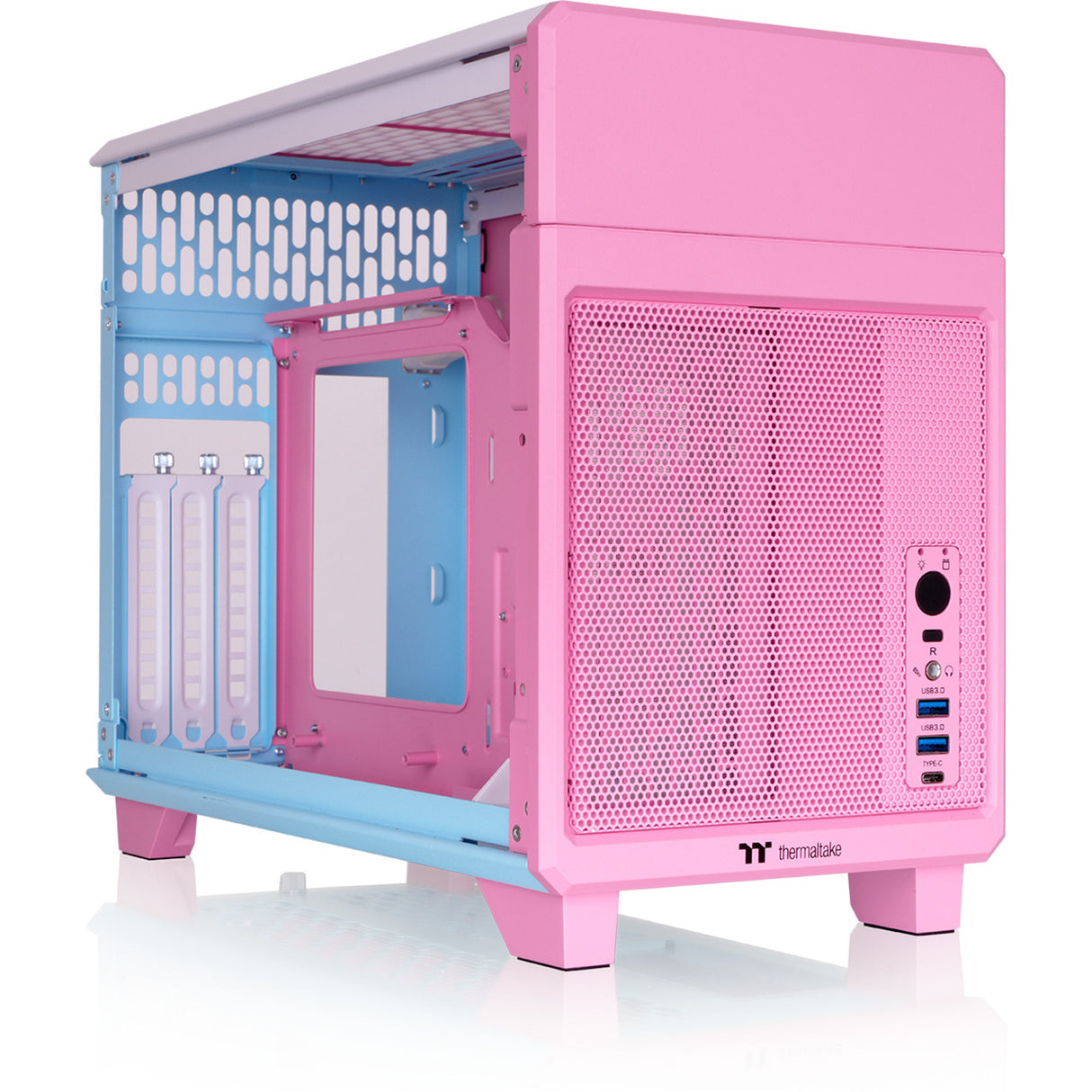 Thermaltake TR100 Bubble Pink Mini Tower Case (Pink | 2x USB-A | 1x USB-C)