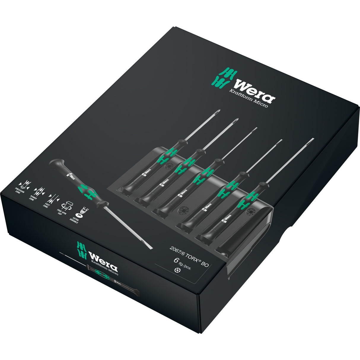 WERA 2067 6 Electronics Torx Bo SCREWRIVER SET + R