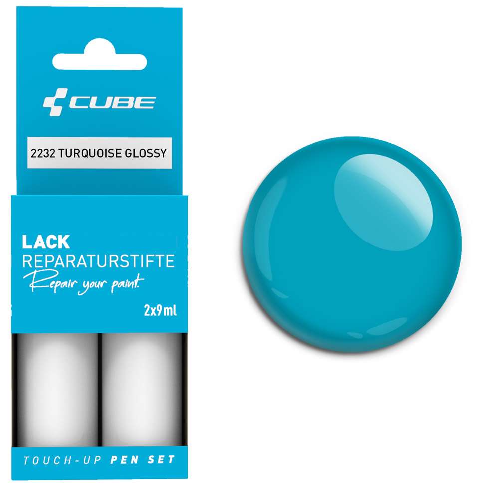 Cube touch-up pen set turquoise glossy