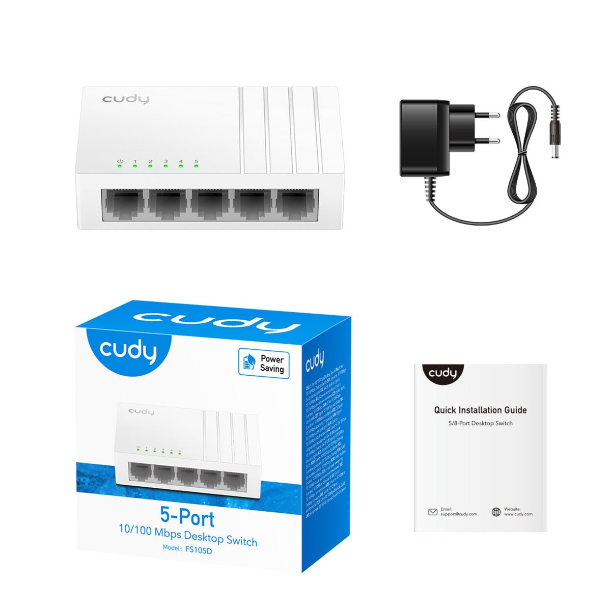 Switch non gestito Cudy a 5 porte 10 100 Mbps