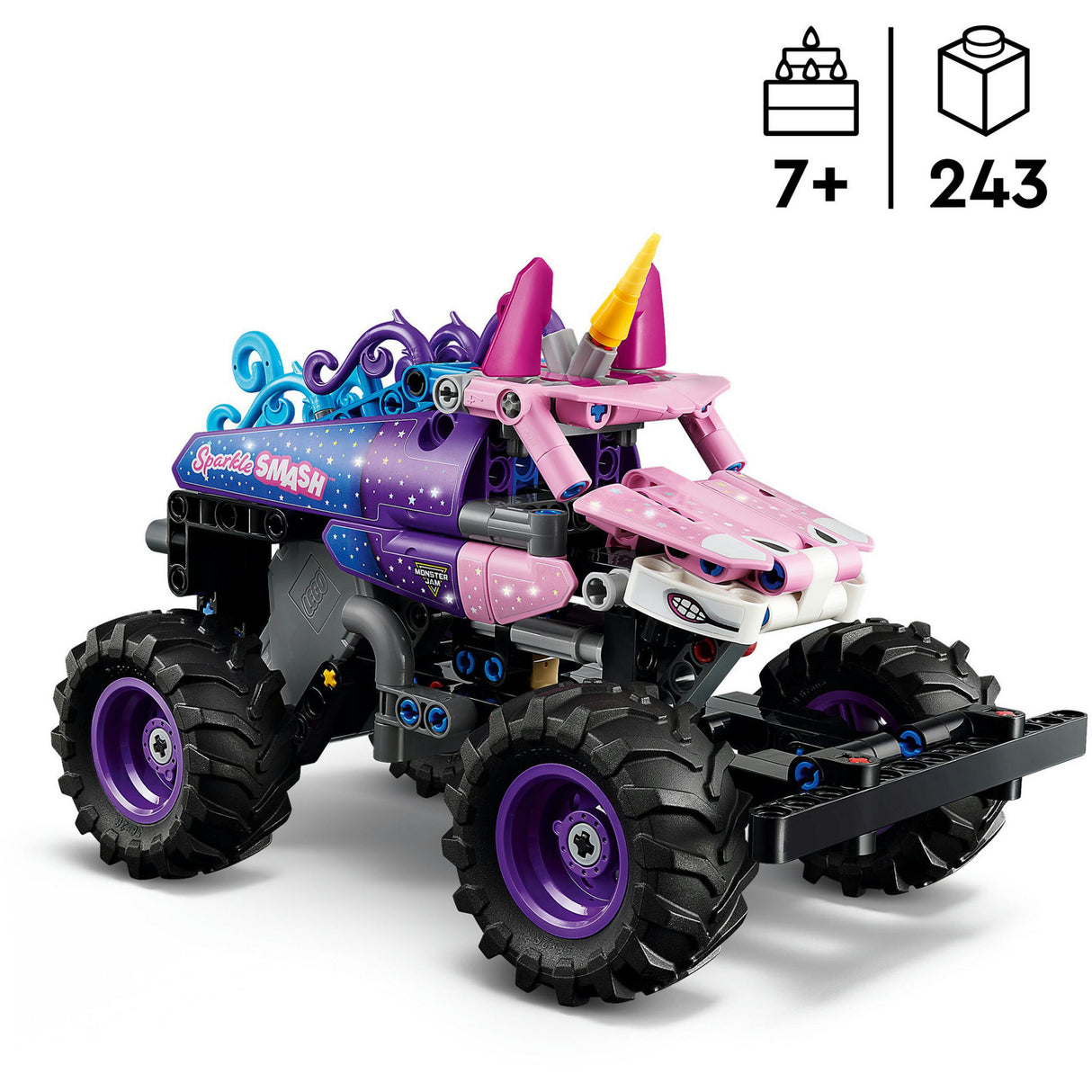 Lego Technic 42220 Monster Jam Sparkle Smash Tirar hacia atrás