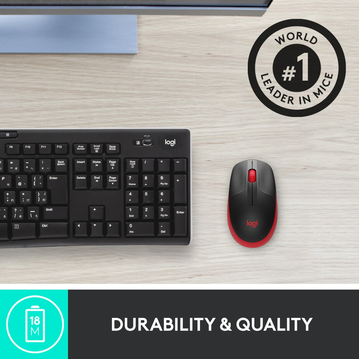 Logitech M190 Teljes méretű vezeték nélküli egér
