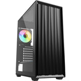 Sharkoon vk3 rgb midi tower behuizing (zwart | 2x usb-a | rgb | tempered glass)