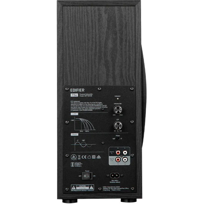 Edifier t5s aktiivinen subwoofer-kaiutin (musta)