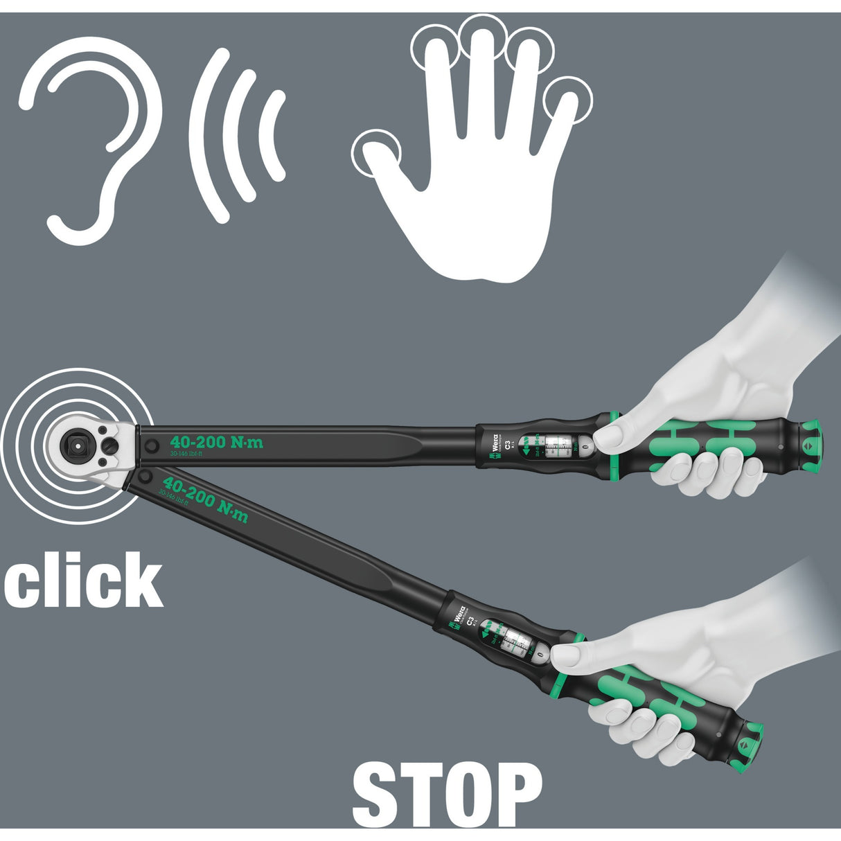 Wera Torque Wrench | 1/2 inch 40-200 Nm | 1 piece - 05075626001 05075626001