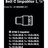 Imp wera belt c socket set 1, with 1 2-inch drive, 10-piece - 05004580001