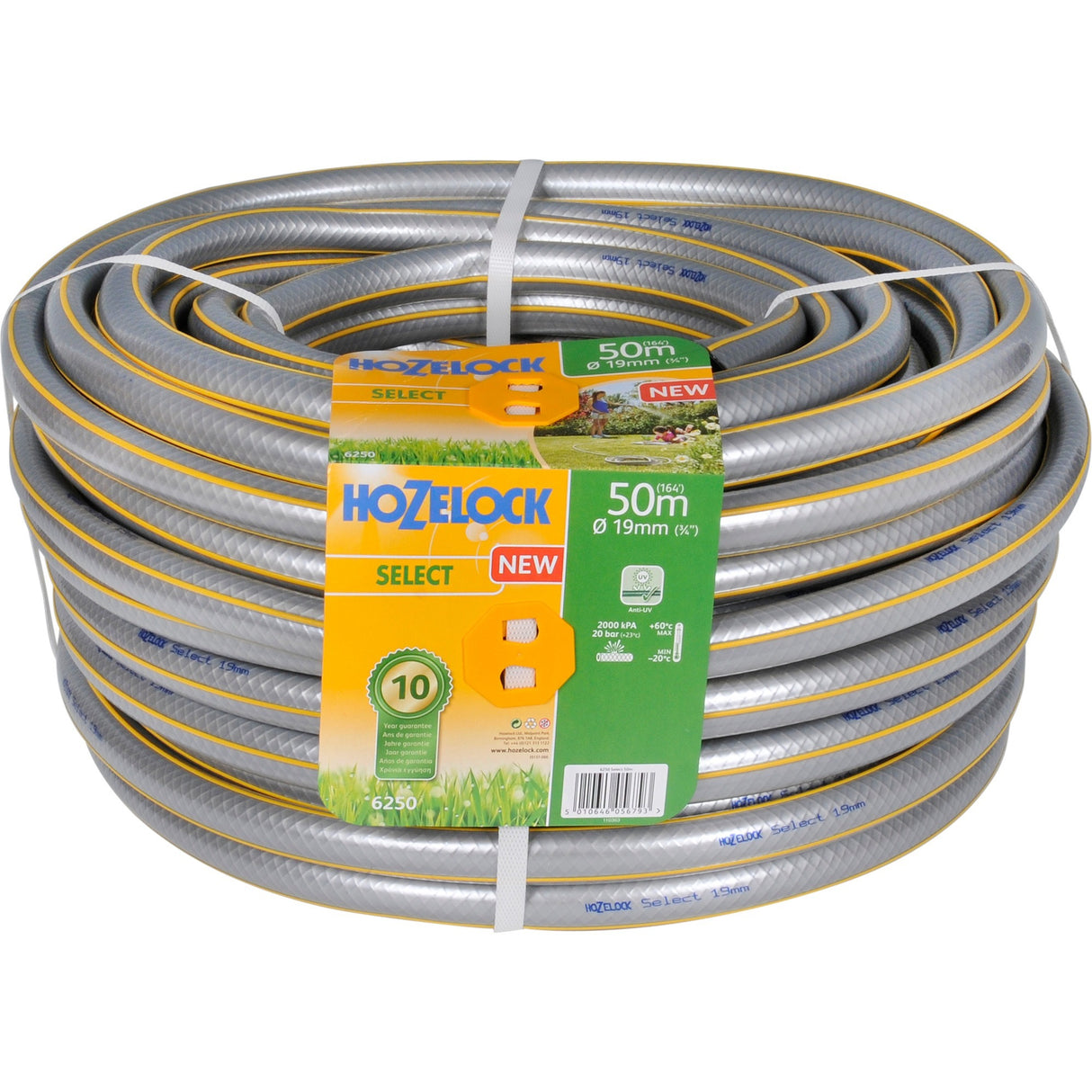 Hozelock 6250 Select Hose (grey yellow, 50 metres, ø 19 mm)