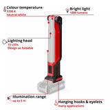 Einhell te-cl 18 1000 s li - sólo batériové pracovné svetlo (červená čierna, batéria a nabíjačka nie sú súčasťou balenia)