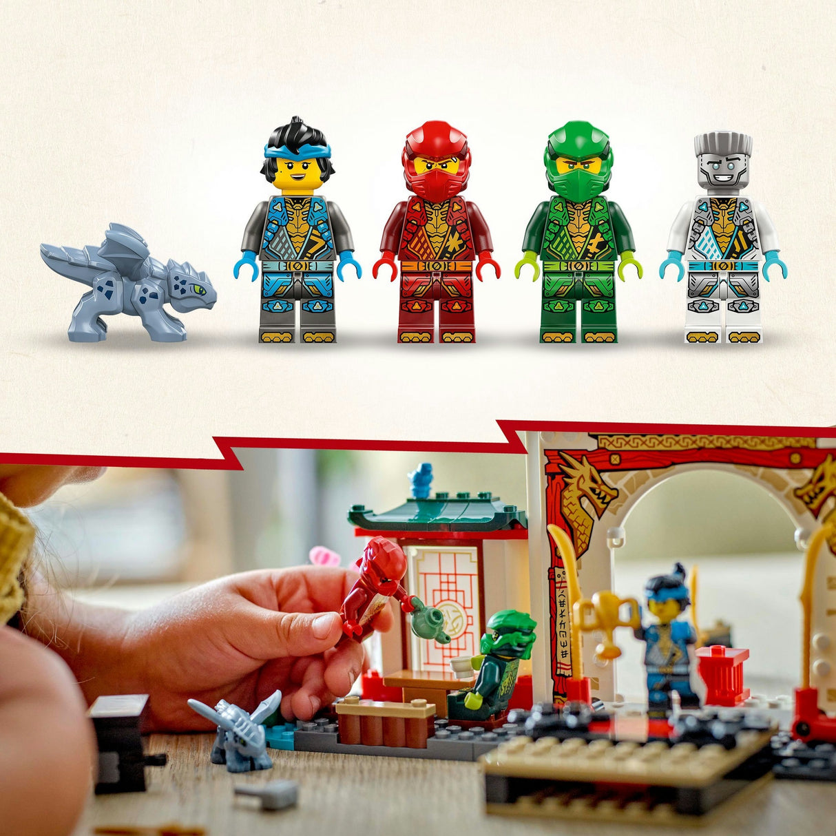 Cluiche LEGO ninjago 71831 spinjitzu ninja teampall