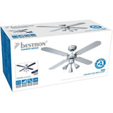 Bestron DLHB42S Deckenventilator mit Beleuchtung