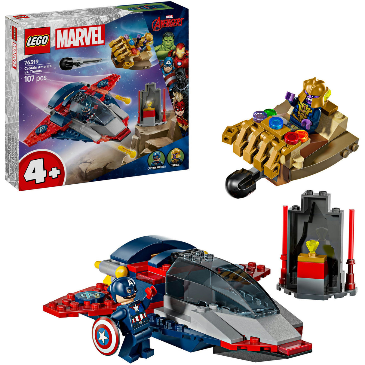 Lego super hrdinové Marvel 76319 kapitán Amerika vs. thanos