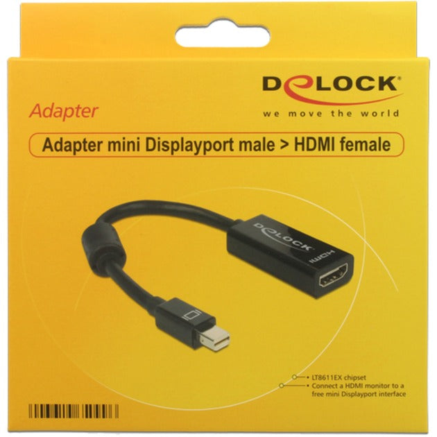 Delock Mini DisplayPort 1.1 > HDMI Adapter (black, 12.7 centimeters)