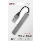 Trust Halyx Aluminium 4-Port Mini USB Hub USB Hub (aluminium)