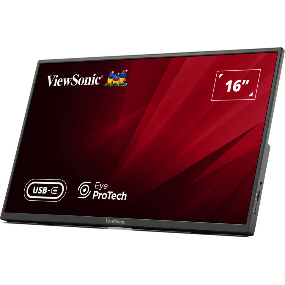 Viewsonic VA1650 moniteur portable léger 16 (noir, 1x HDMI, USB-C)