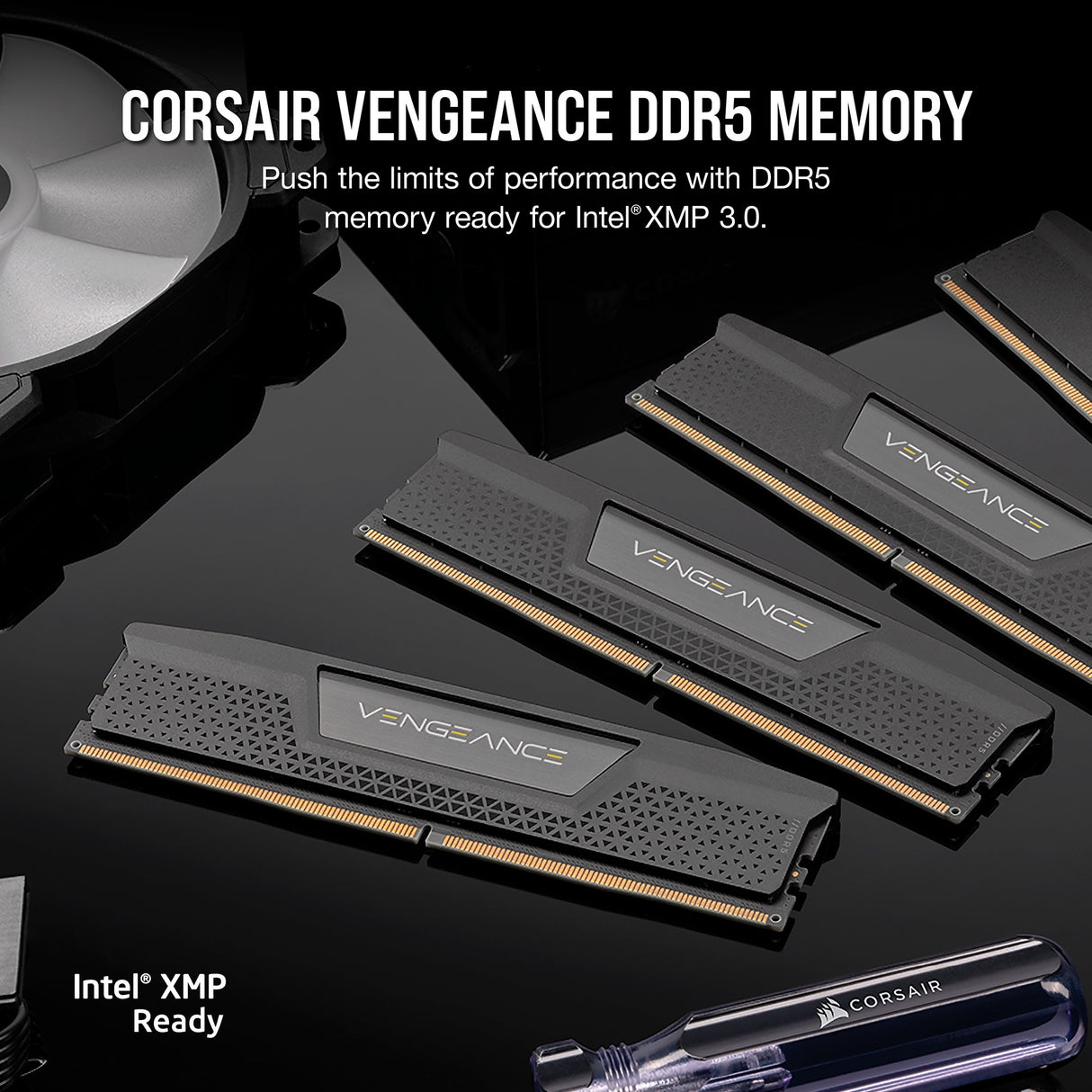 Corsair 32 GB DDR5-6000 RAM kit (black, cmk32gx5m2b6000c30, vengeance, xmp)