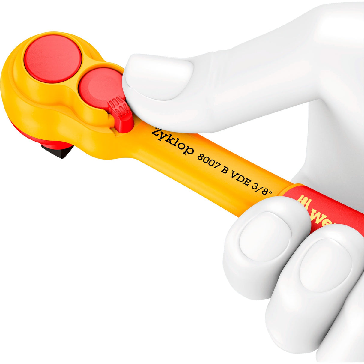 Wera Zyklop Ratchet 8007 B VDE 3/8 (red yellow)