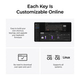 Keychron q5 he 8k magnetic switch keyboard (zwart, us lay-out (qwerty), ultra-fast lime, 96%, rgb leds, osa double-shot pbt, hot swap, knob)
