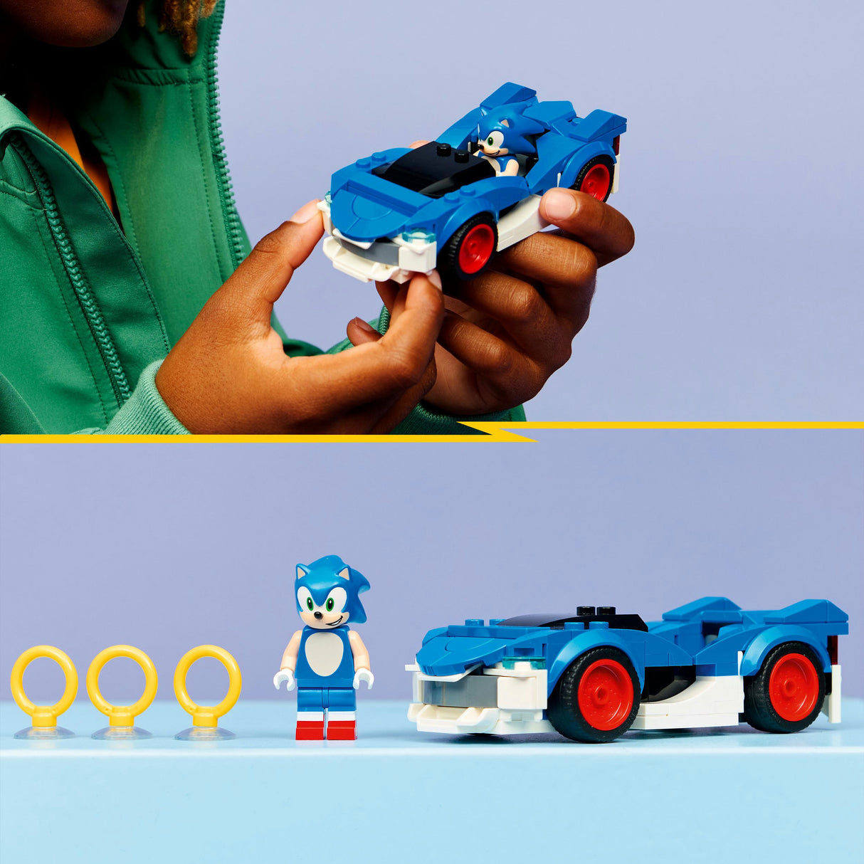 Lego Sonic le hérisson 77117 Sonic Car : Speed Star Lightning