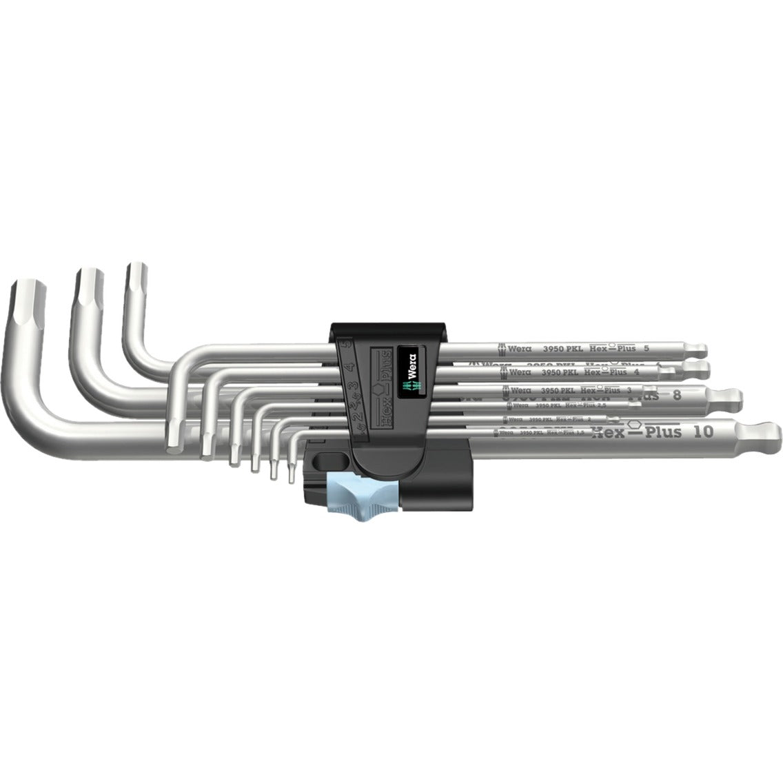 Wera 3950 PKL 9 L-key set, metric, stainless steel, 9 pieces - 1 piece - 05022720001