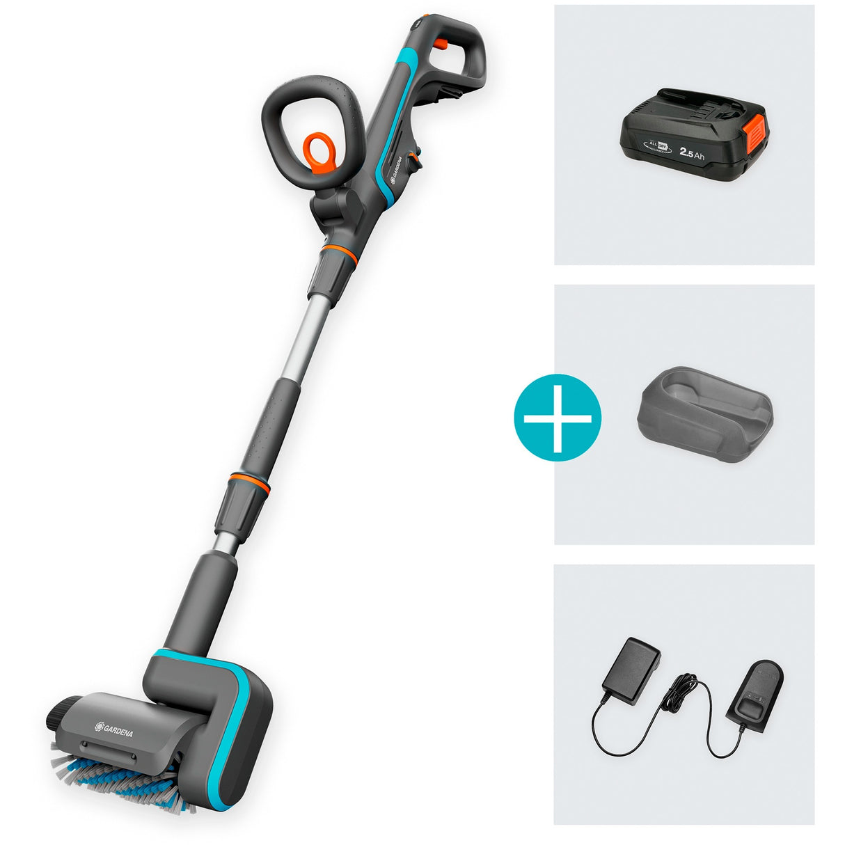 Gardena Battery Multi-Chaeter Aquabrush Patio 03V P4A sada
