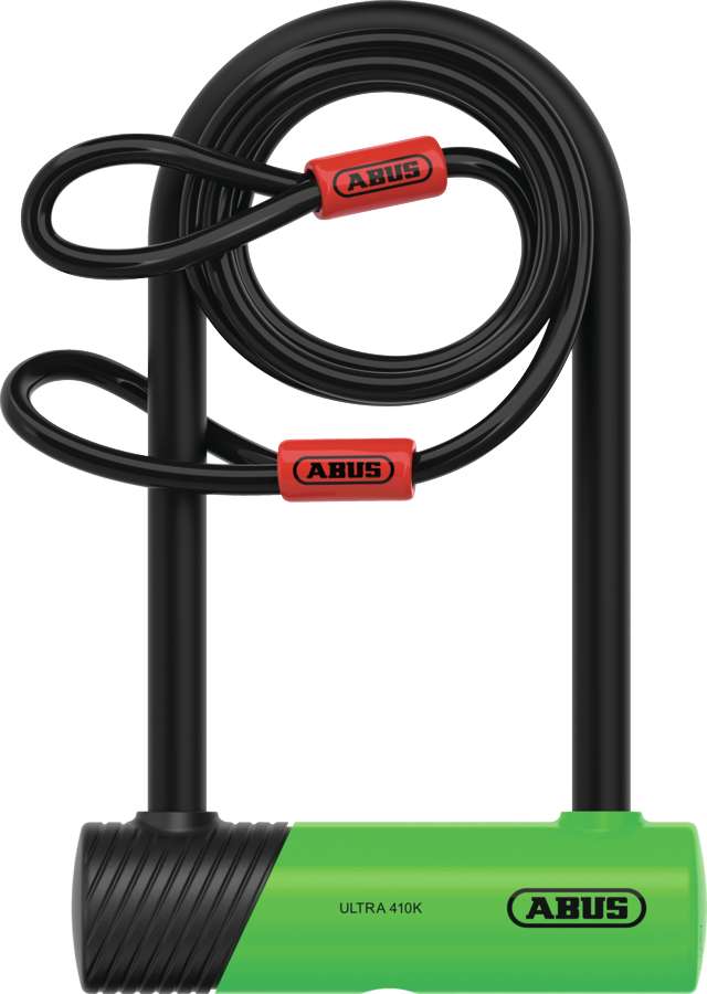 Abus ultra mini 410k 150hb180 u-lock incl. cobra loop cable and sh34 bracket