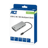 Act connectivity USB-C 4K 8K 60Hz docking station (grey)