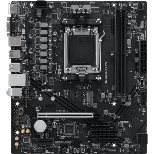 MSI PRO A620AM-B EVO Socket AM5 Motherboard (RAID, 2.5Gb LAN, Sound, µATX)