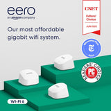 Eero 6+ mesh WiFi system, 3 mesh routers (white)