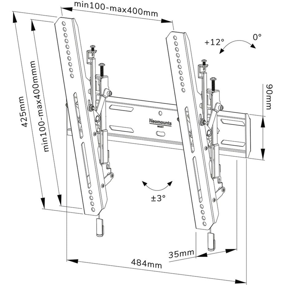 Neomounts by Newstar Select WL35S-850BL14 TV-seinäteline