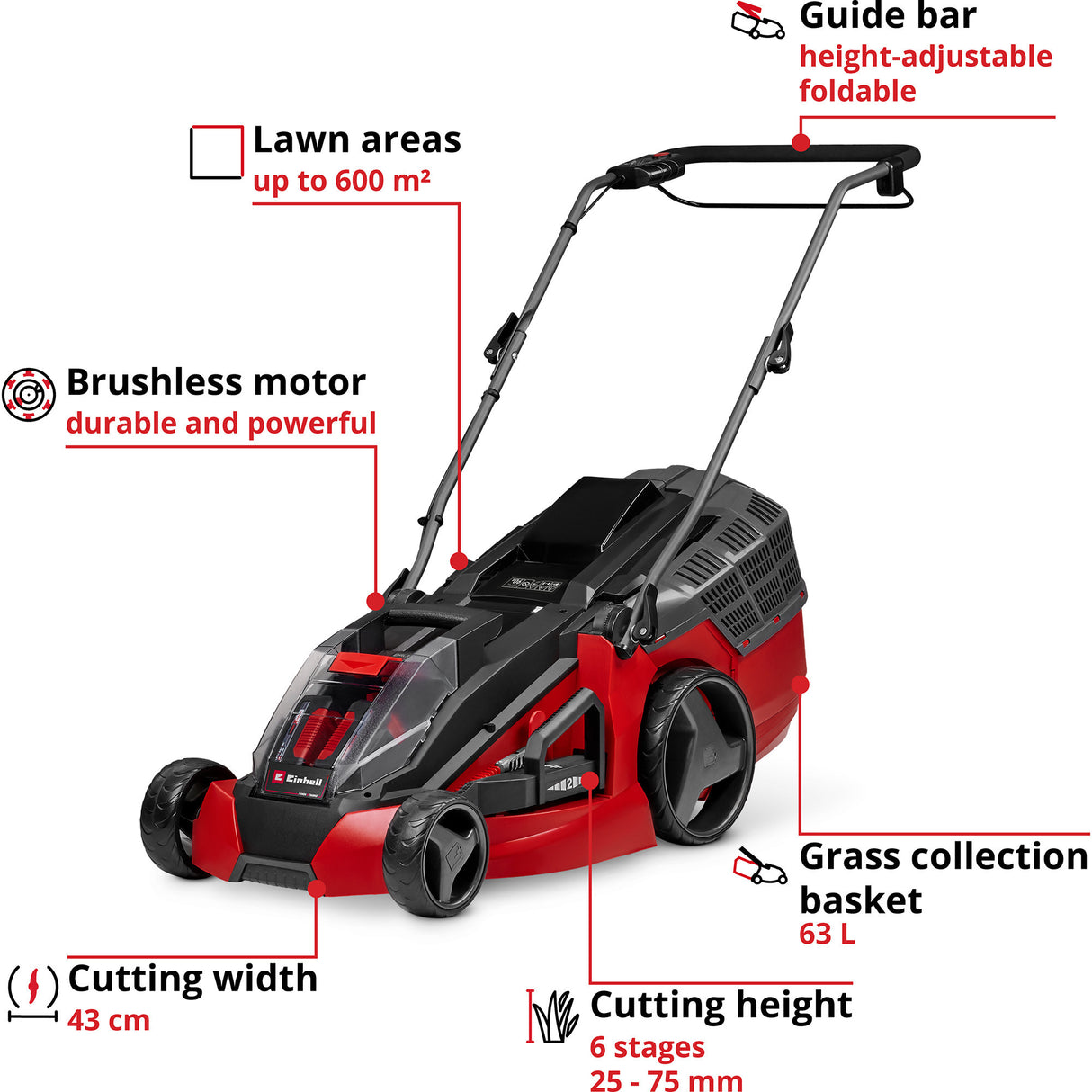 Einhell Einhelhell Batterie Rasen Mower GR CM 43 LI M Kit