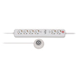 Brennenstuhl eco-line Comfort Switch Plus Extension Lead CSP 24 6-Way (White, 1.5 Metre)