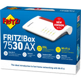 Fritz! Box 7530 AX International Router (White Red, Mesh Wi-Fi)