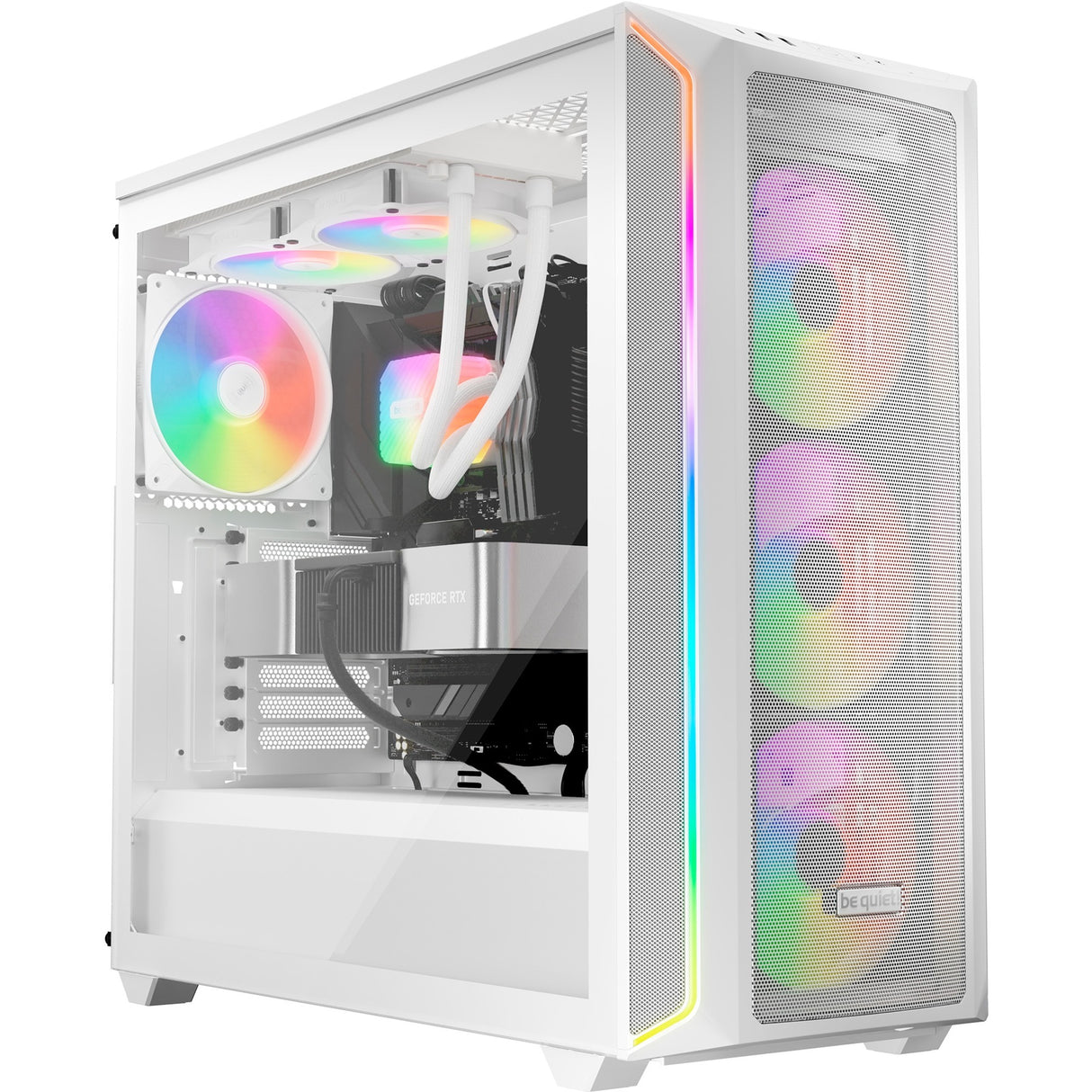 Be quiet! light wings lx pwm rgb case fans (wit, 3 stuks, 120 x 120 x 25 mm)