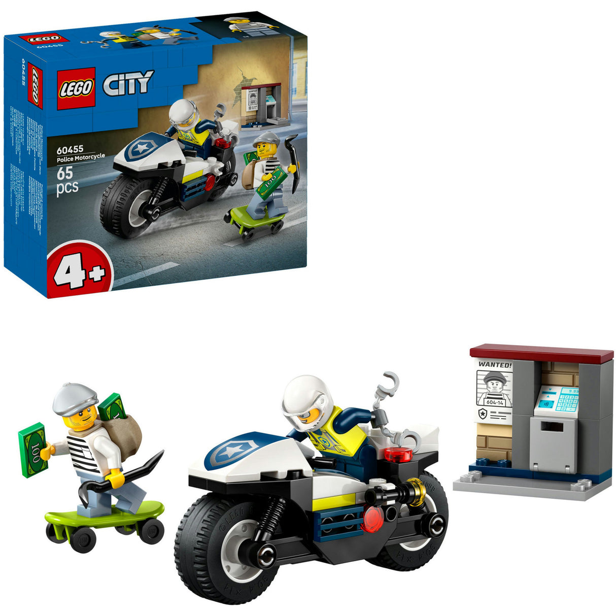 Lego city 60455 police motorcycle chase