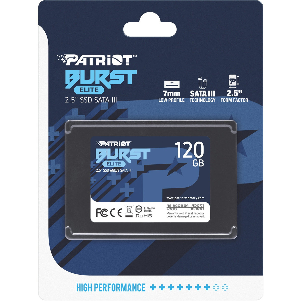 Patriot Burst Elite 120 GB SSD (black, PBE120GS25SSDR, SATA 6 Gb/s)
