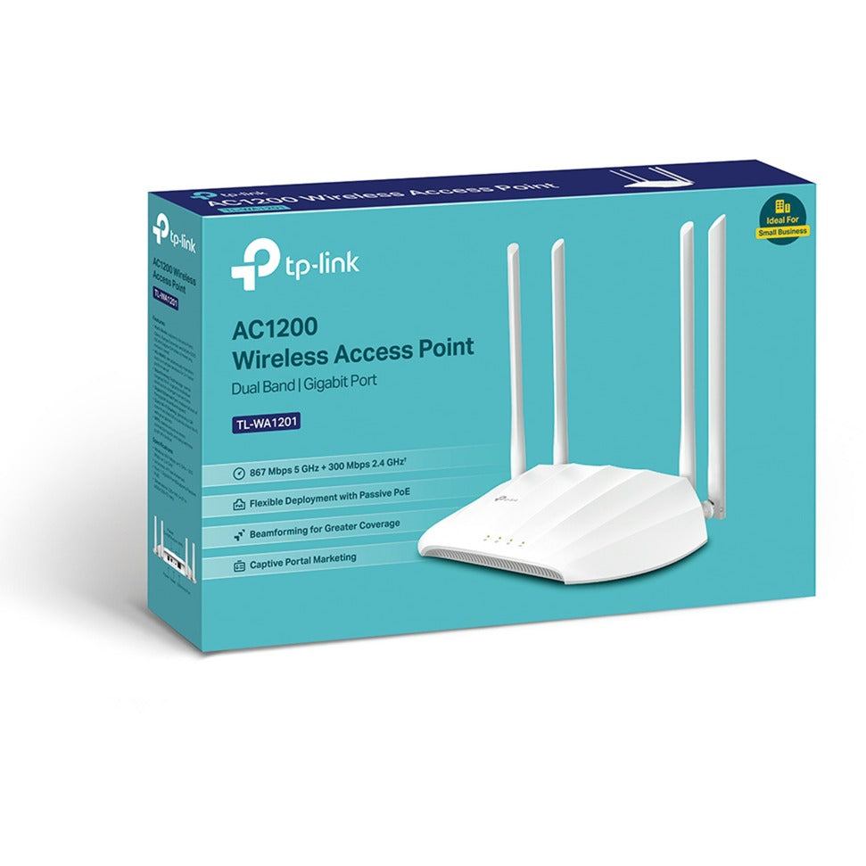 Tp-link tl-wa1201 ac1200 wireless access point (white, 2.4 5ghz dual-band)