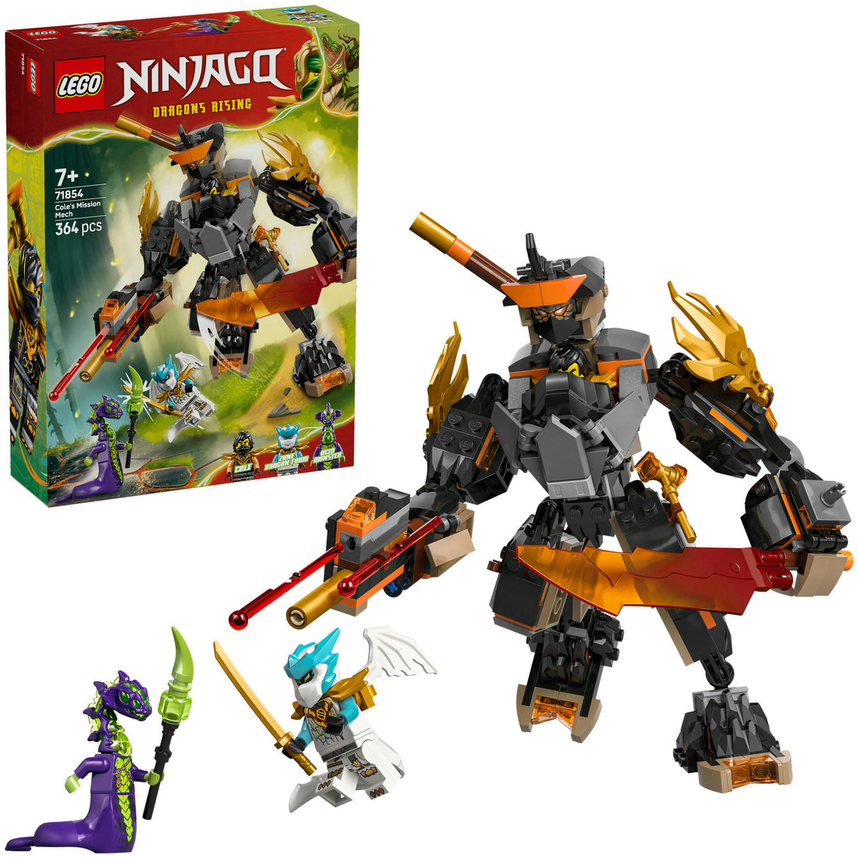Mech mise Lego ninjago 71854 Cole a drak Zane