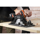 Black+decker 18v brushless cirkelzaag 165mm handcirkelzaag (zwart oranje, accu en oplader niet inbegrepen)