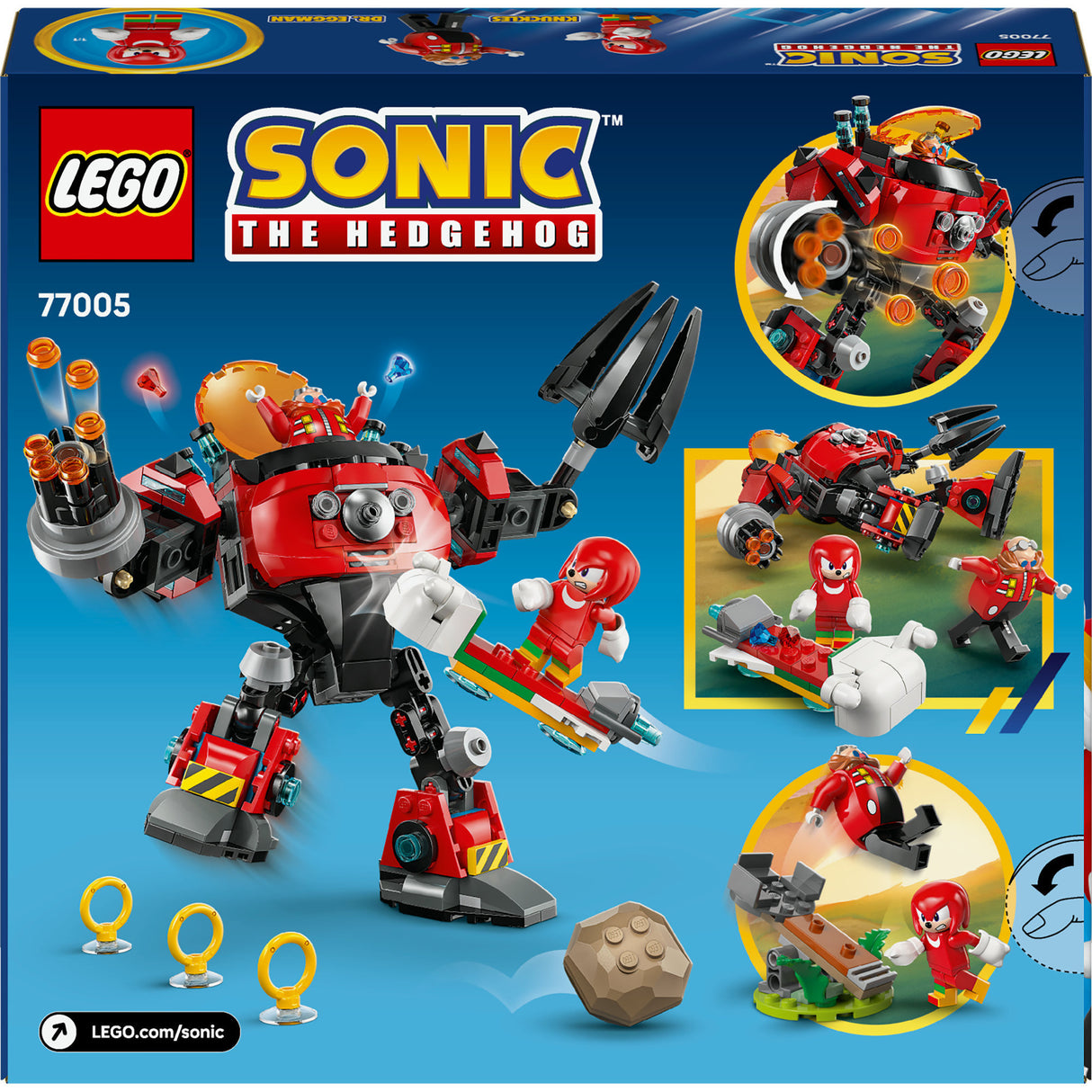 Lego Sonic 77005 Knuckles vs Dr. Uibheacha Crusher Meicniú