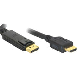 Delock DisplayPort > High Speed HDMI adapter (black, 3 meter, passive, 4K, gold-plated)