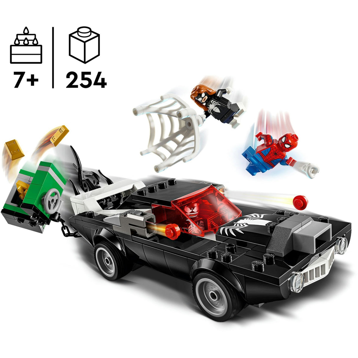 Lego super heroes 76309 spider-man vs. venom's classic car