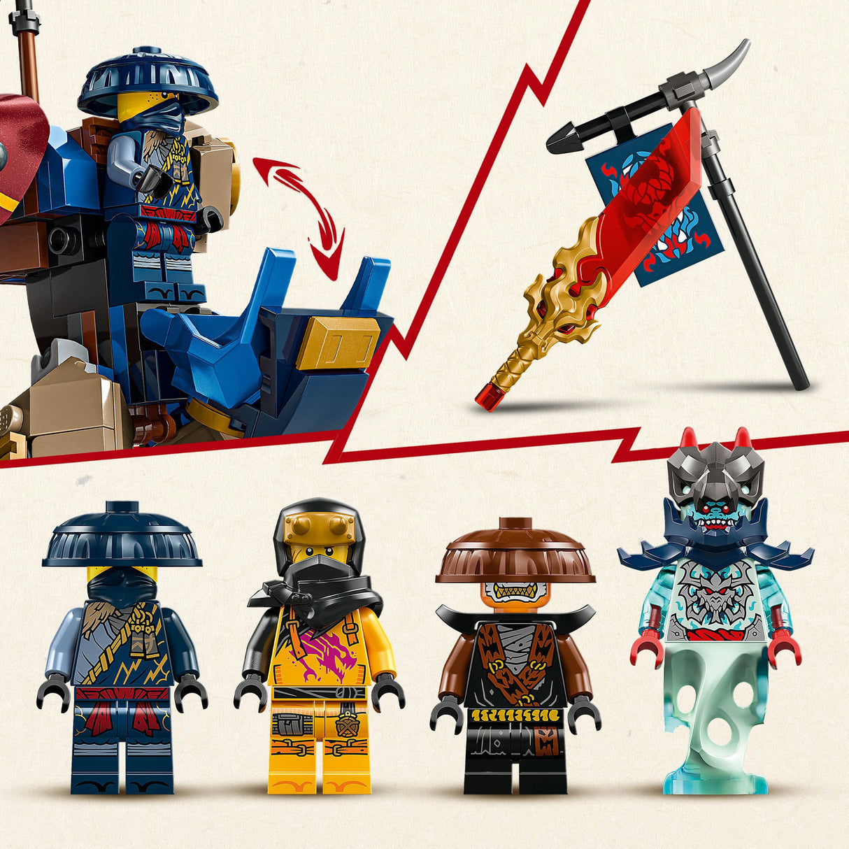 Lego ninjago 71843 rogue's mech dragon rider
