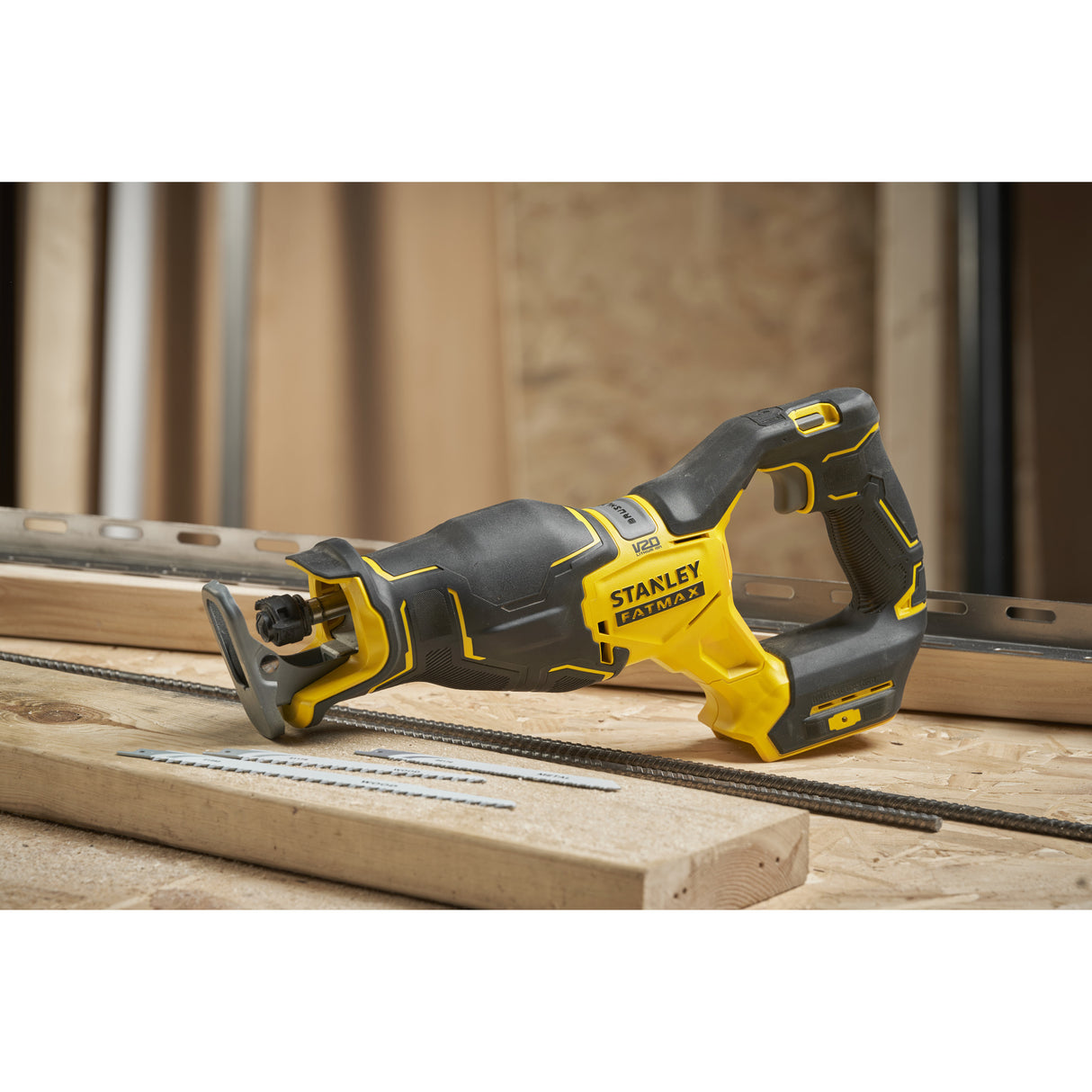 Stanley fatmax v20 18v borstelloze reciprozaag (zwart geel, accu en oplader niet inbegrepen)