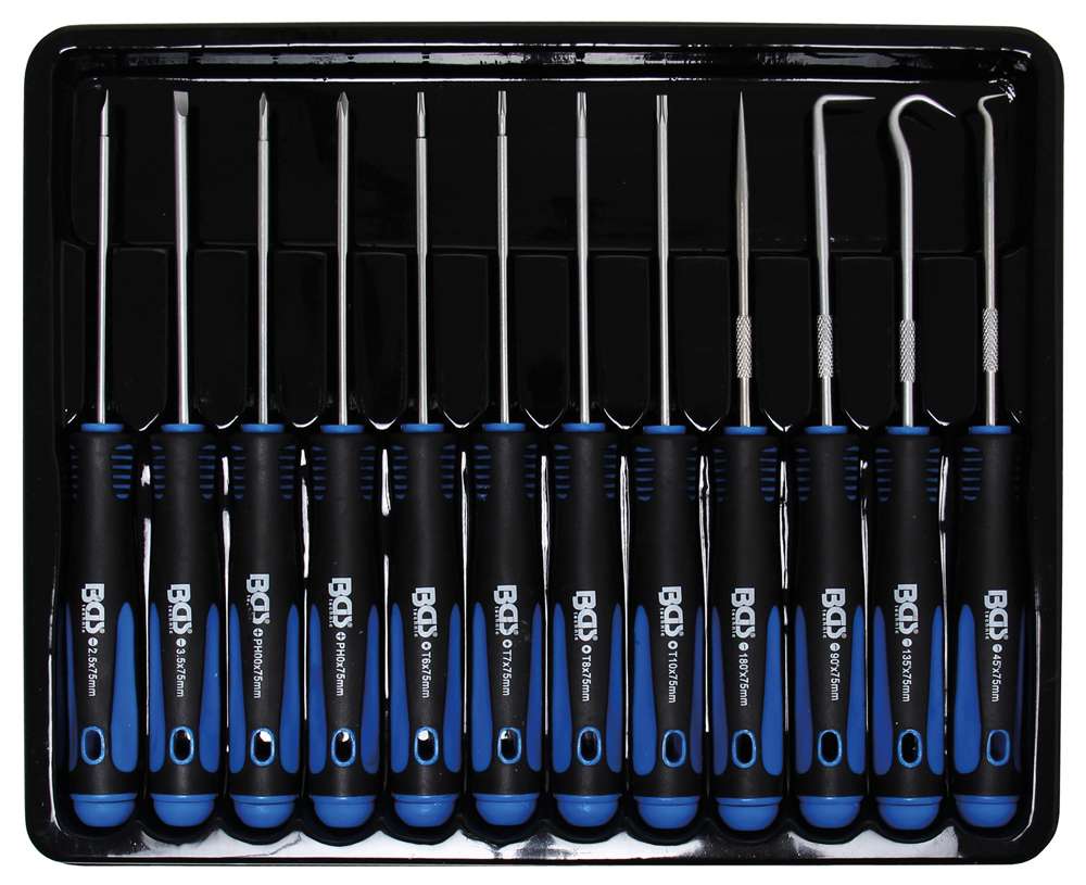 Bgs technic precision mechanic screwdriver and hook set 12 pieces